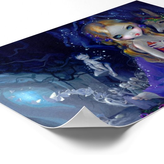 真夏の夜の夢のアートプリントの妖精ティターニア ポスター (角)