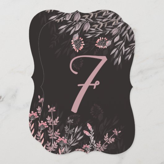 真夏の夜の夢のテーブル7両面 招待状 (正面/裏面)