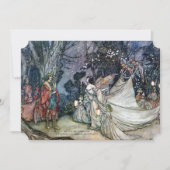 真夏の夜の夢のヴィンテージの結婚式招待状 招待状 (正面)