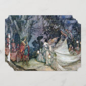 真夏の夜の夢のヴィンテージの結婚式招待状 招待状 (正面/裏面)