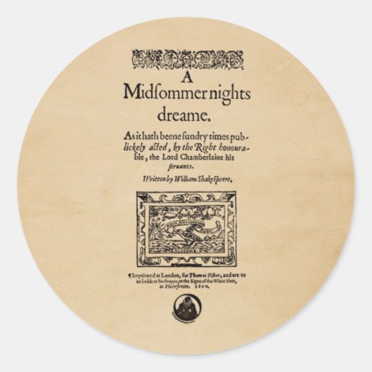 真夏の夜の夢の四合点への前編 ラウンドシール (正面)