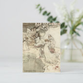 真夏の夜の夢の妖精のはがき ポストカード (スタンド正面)