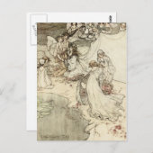 真夏の夜の夢の妖精のはがき ポストカード (正面/裏面)