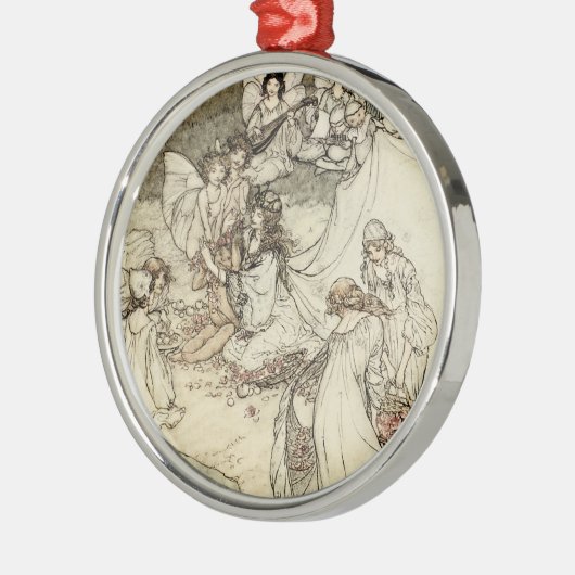 真夏の夜の夢の妖精のオーナメント メタルオーナメント (左)