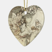 真夏の夜の夢の妖精のハートのオーナメント セラミックオーナメント (左)
