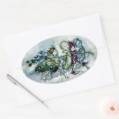 真夏の夜の夢の妖精 楕円形シール (封筒)