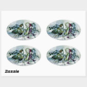 真夏の夜の夢の妖精 楕円形シール (シート)