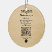 真夏の夜の夢のQuartoへの前部部分 セラミックオーナメント (左)