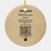 真夏の夜の夢のQuartoへの前部部分 セラミックオーナメント (裏面)