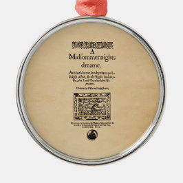 真夏の夜の夢のQuartoへの前部部分 メタルオーナメント