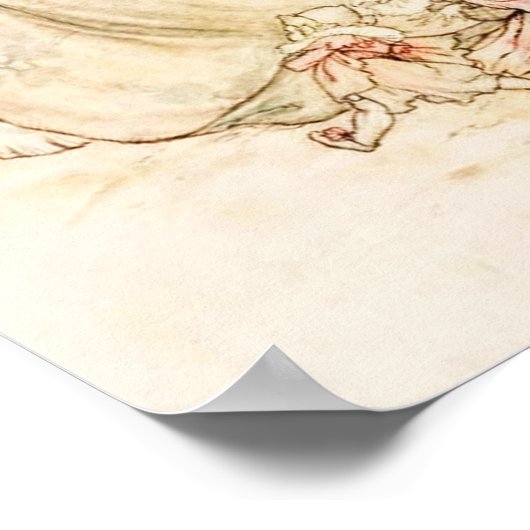 真夏の夜の夢ティターニア・アーサー・ラッカム ポスター (角)