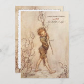 真夏の夜の夢パーソナライズされたありがとう サンキューカード (正面/裏面)