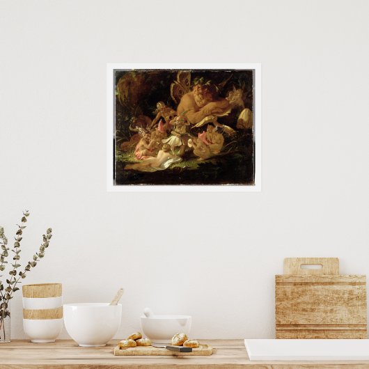 「真夏の夜の夢」からパックと妖精 ポスター (キッチン)