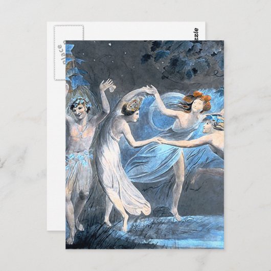 真夏の夜の夢、ウィリアム・ブレイク素晴らし ポストカード (正面/裏面)