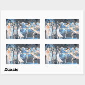 真夏の夜の夢、ウィリアム・ブレイク 長方形シール (シート)