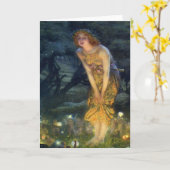 真夏の夜の妖精のダンス カード (黄色い花)