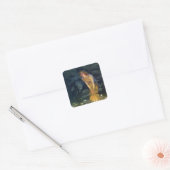 真夏の夜の妖精のダンス スクエアシール (封筒)