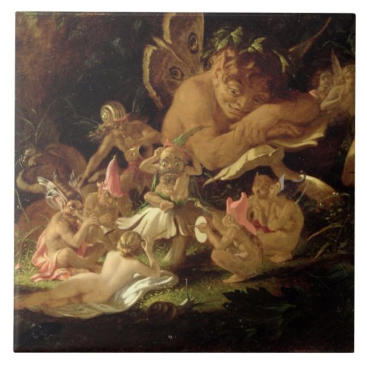 「真夏の夜のDreamからのパックそして妖精、 タイル (正面)
