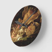 「真夏の夜のDreamからのパックそして妖精、 ラウンド壁時計 (傾斜)