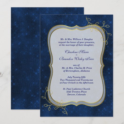 真夏の夜結婚の 招待状 (正面/裏面)