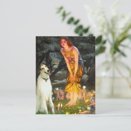 真夏の夜 - ボルゾイ ポストカード (スタンド正面)