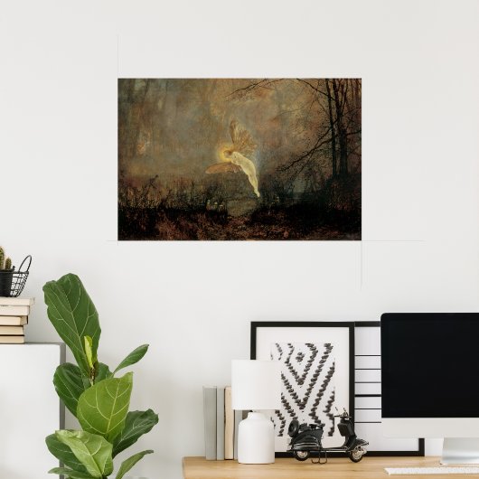 真夏の夜byグリムショー，ヴィンテージアビクトリアンート ポスター (ホームオフィス)