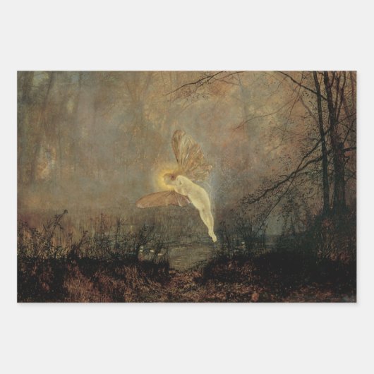 真夏の夜byグリムショー,ヴィンテージアビクトリアンート ラッピングペーパーシート (正面)