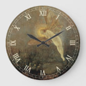 真夏の夜byグリムショー，ヴィンテージアビクトリアンート ラージ壁時計 (正面)