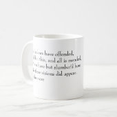 真夏の引用文のマグ コーヒーマグカップ (正面左)