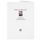 真夏の水百合 (裏面)