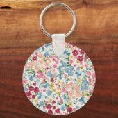 真夏の牧草地、花の植物のパターン。 キーホルダー (正面)
