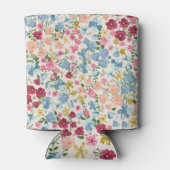 真夏の牧草地、花の植物のパターン。 缶クーラー (裏面)