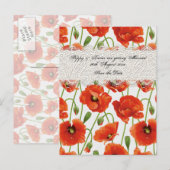 真夏の赤いポピー 案内ポストカード (正面/裏面)