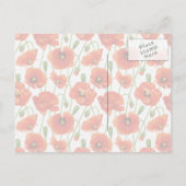 真夏の赤いポピー 案内ポストカード (裏面)