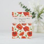 真夏の赤いポピー 案内ポストカード (スタンド正面)