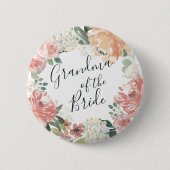 真夏フローラおばあちゃん花嫁 缶バッジ (正面)