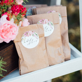 真夏フローラエレガント書道ベビーシャワー ラウンドシール