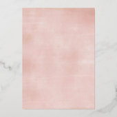 真夏フローラエレガント水彩ブライダルシャワー 箔招待状 (裏面)