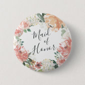 真夏フローラメイド・オブ・オーナー(花嫁付き添い人) 缶バッジ (正面)