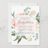 真夏フローラ婚約パーティ招待状 招待状 (正面)