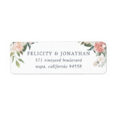 真夏フローラ差出人住所 ラベル (正面)