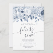 真夏フローラ書道ブライダルシャワー 招待状 (正面)