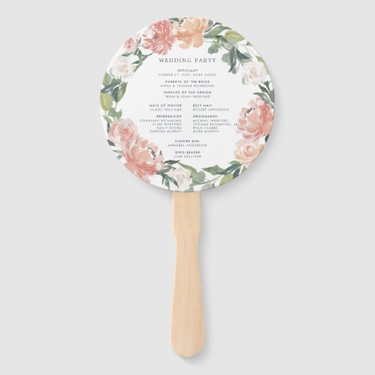 真夏フローラ結婚式 プログラム ハンドファン (裏面)