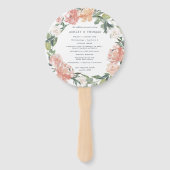 真夏フローラ結婚式 プログラム ハンドファン (正面)