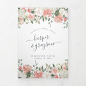 真夏フローラ結婚式 三つ折りプログラム (カバー)