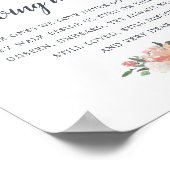 真夏フローラ結婚記念標識 ポスター (角)