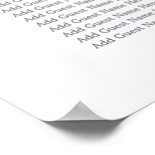 真夏フローラ結婚XLの座席表 ポスター (角)