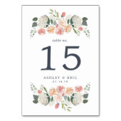 真夏フローラ表の番号カード テーブルナンバー (正面)