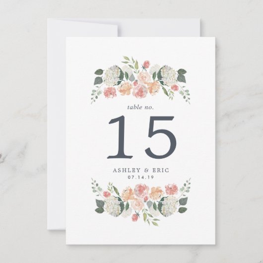 真夏フローラ表の番号 招待状 (正面)