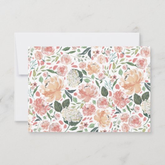 真夏フローラ食事の選択RSVPカード 出欠カード (裏面)